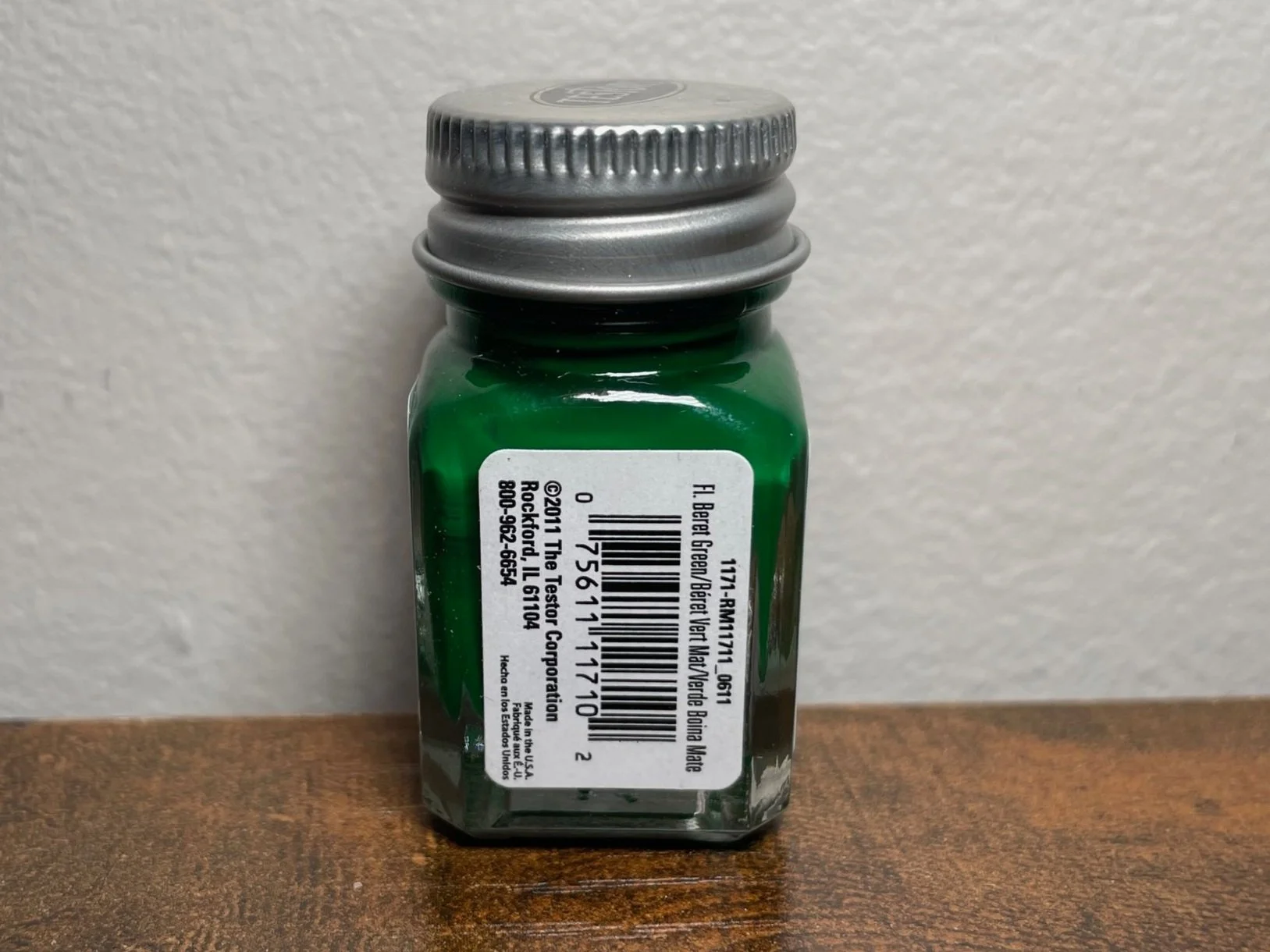 Testors Enamel 1/4oz-Flat Beret Green #1171