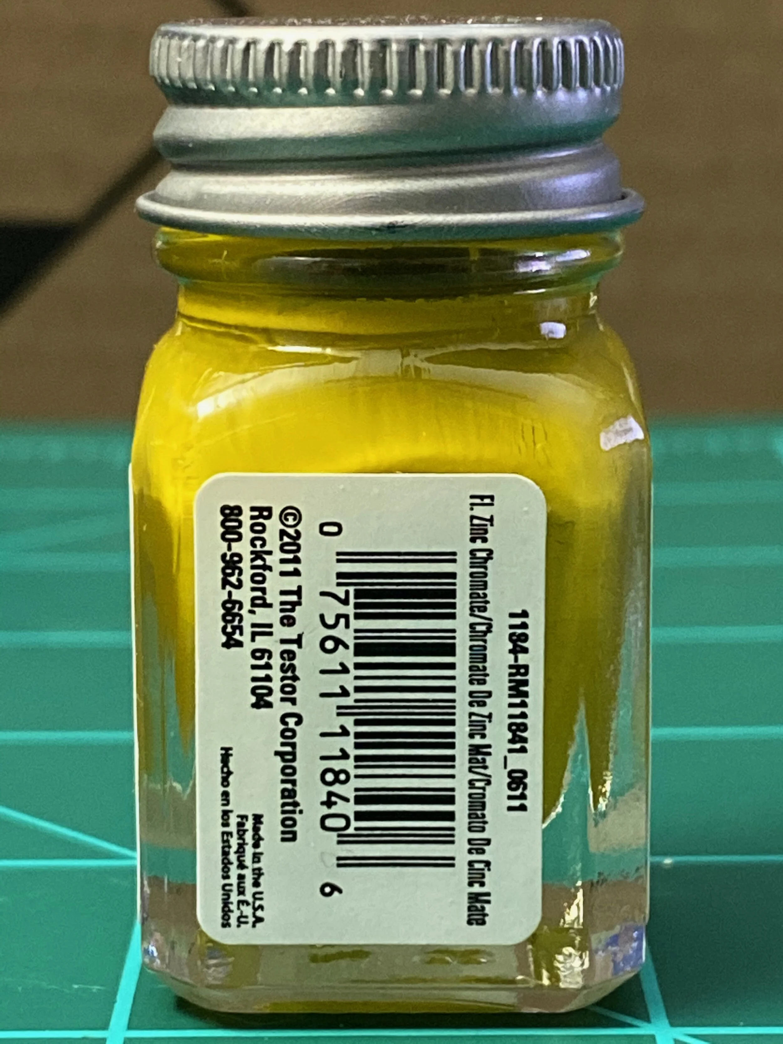 Testors Enamel 1/4oz-Flat Zinc Chromate #1184