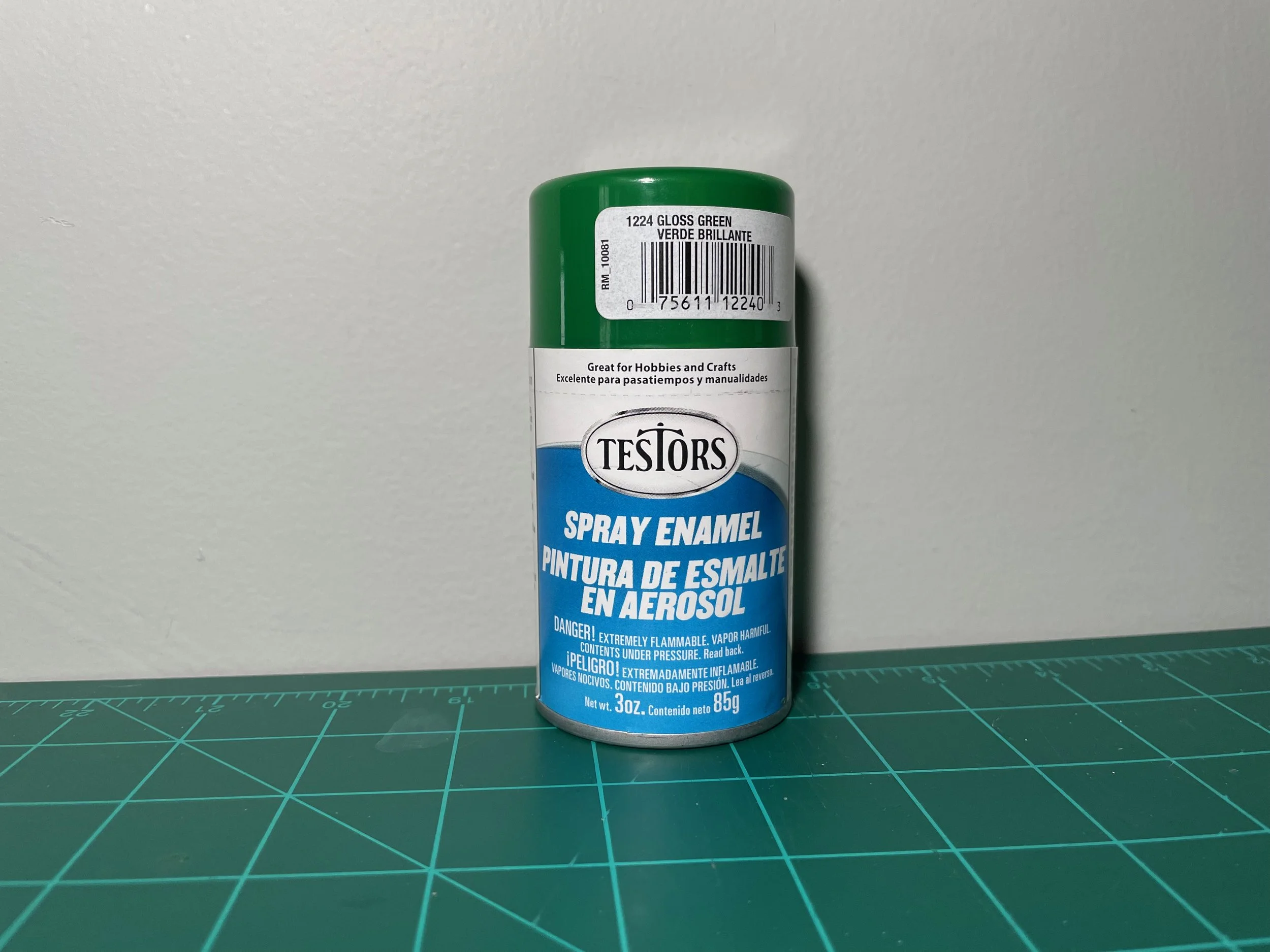 Testors Enamel 3oz.-Spray Enamel Gloss Green #1224T