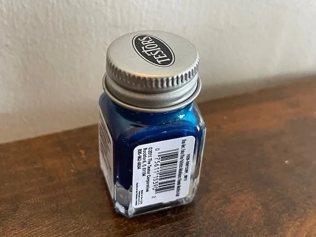 Testors Enamel 1/4oz-Blue Metal Flake #1539