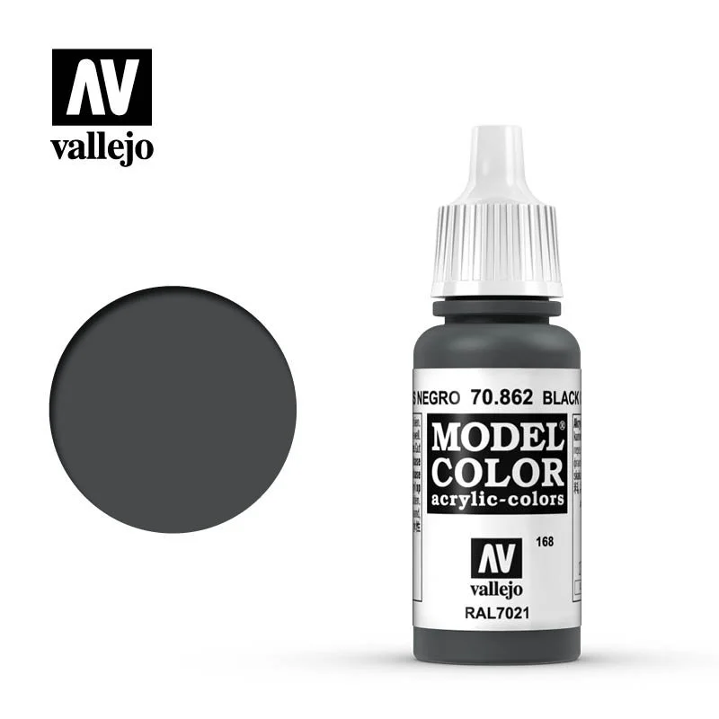 Vallejo 17ml Model Color Black Grey (70.862)
