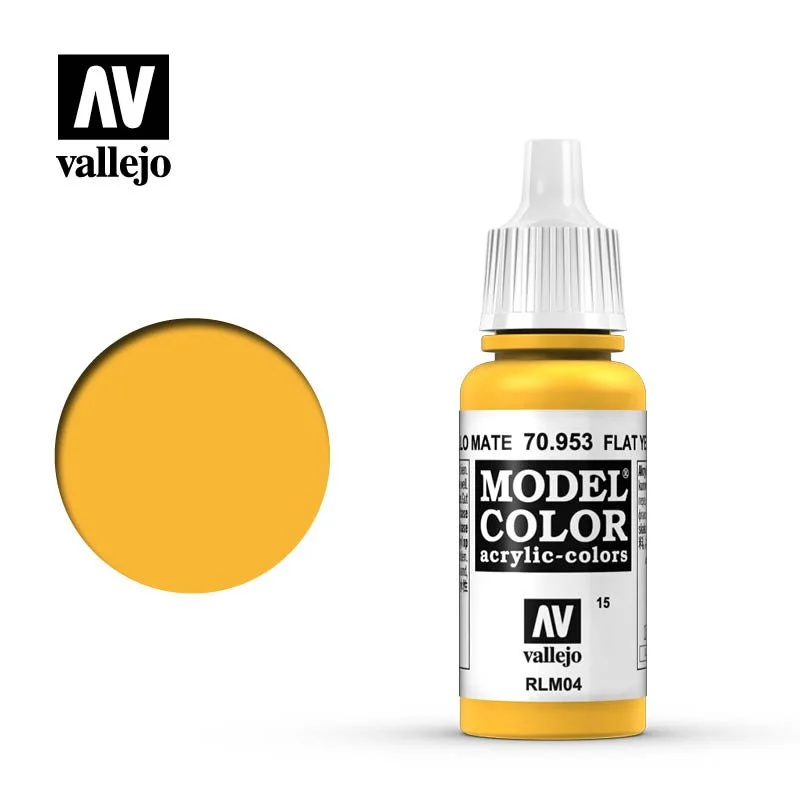 Vallejo 17ml Model Color Flat Yellow (70.953)