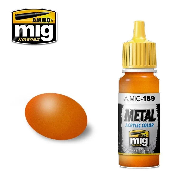 AMMO Metal Color ACRYLIC COLOR 17mL METALLIC Orange #A.MIG-0189