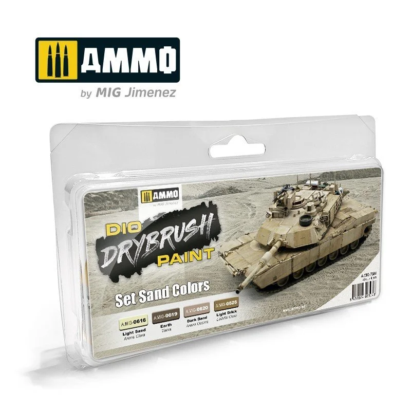 AMMO 40mL Drybrush Set Sand Colors #MIG-7304