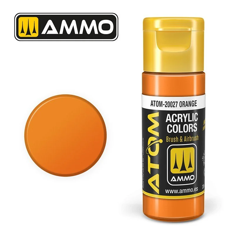 AMMO ATOM ACRYLIC COLOR 20mL Orange (FS32246) #ATOM-20027