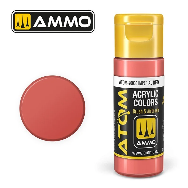 AMMO ATOM ACRYLIC COLOR 20mL Imperial Red (FS21105) #ATOM-20030