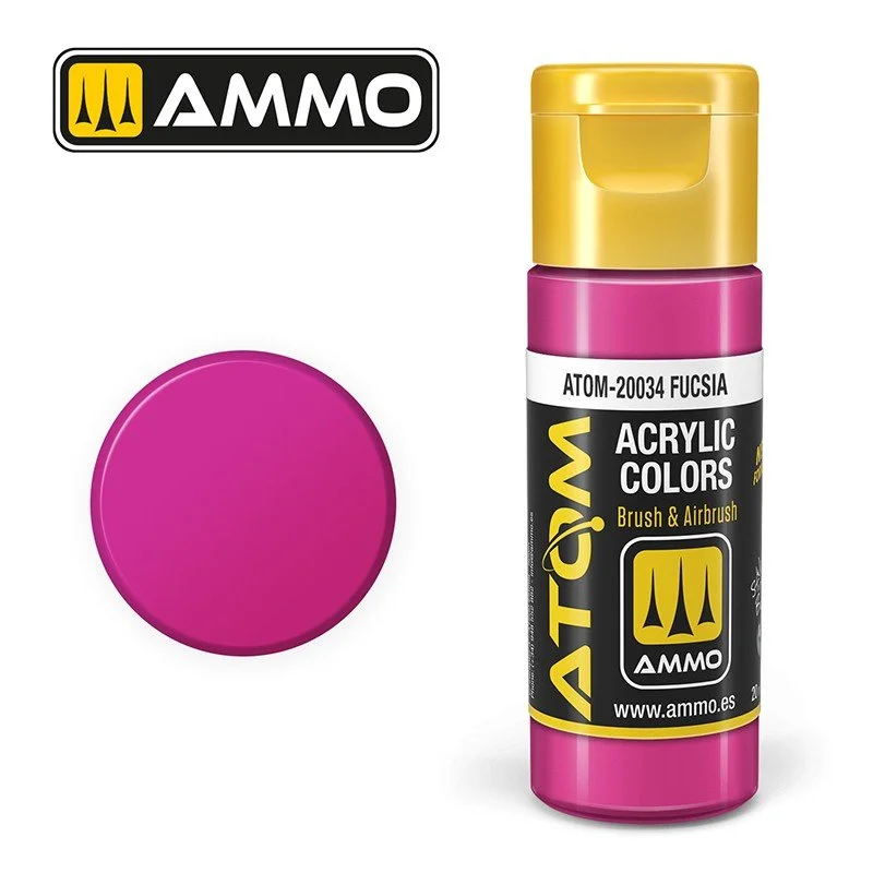 AMMO ATOM ACRYLIC COLOR 20mL Fucsia #ATOM-20034