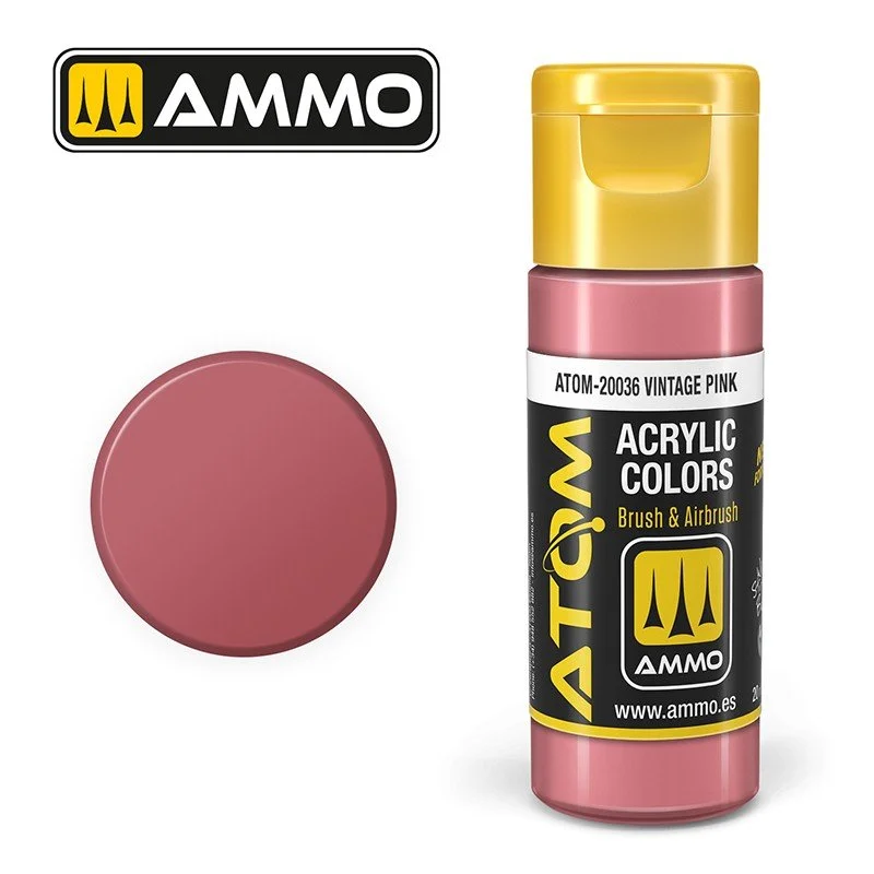 AMMO ATOM ACRYLIC COLOR 20mL Coral Pink (FS21158) #ATOM-20035