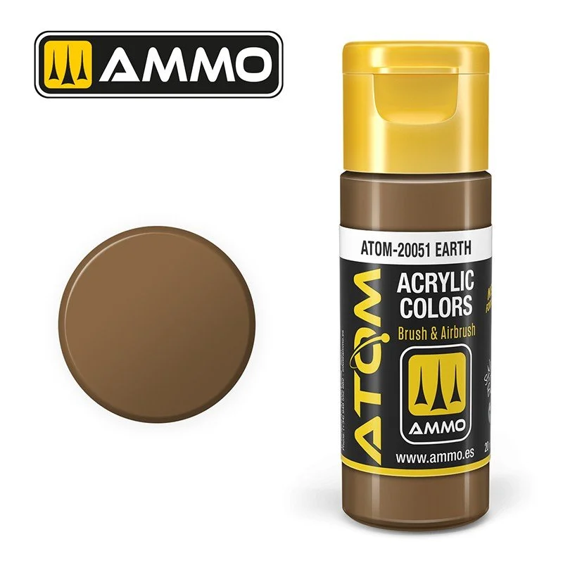 AMMO ATOM ACRYLIC COLOR 20mL Earth (FS30219) #ATOM-20051