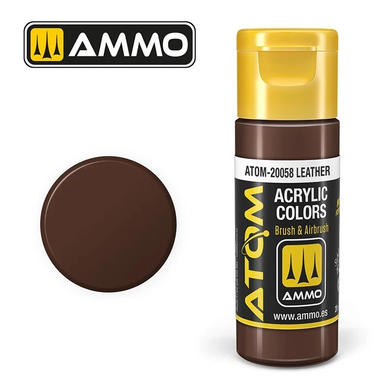 AMMO ATOM ACRYLIC COLOR 20mL Leather #ATOM-20058