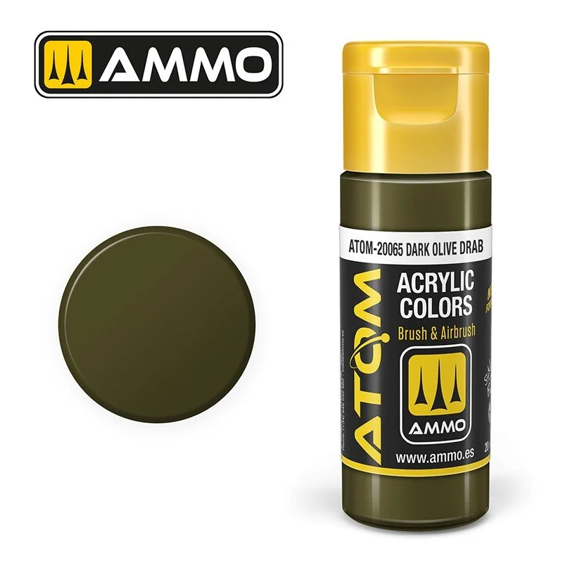 AMMO ATOM ACRYLIC COLOR 20mL Dark Olive Drab (FS34094) #ATOM-20065