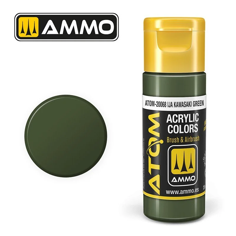 AMMO ATOM ACRYLIC COLOR 20mL IJA Kawasaki Green #ATOM-20068