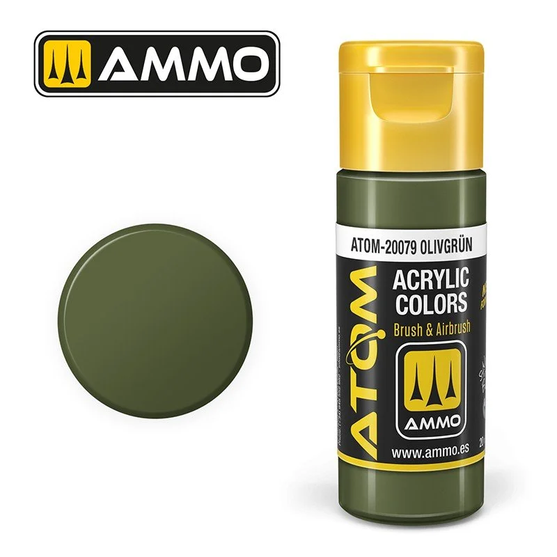 AMMO ATOM ACRYLIC COLOR 20mL Olivgrün (FS34082) #ATOM-20079