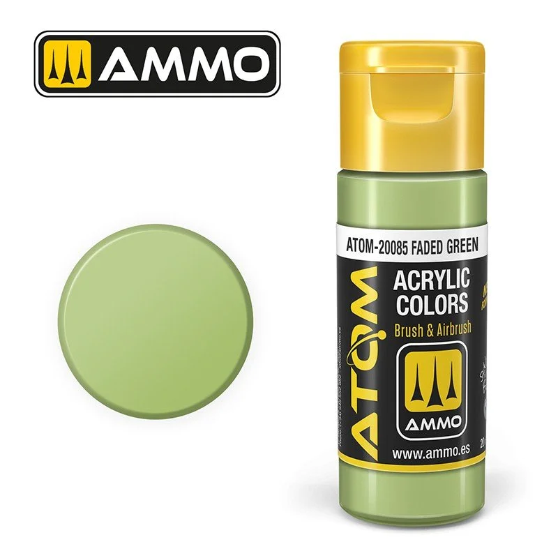 AMMO ATOM ACRYLIC COLOR 20mL Faded Green (FS34449) #ATOM-20085