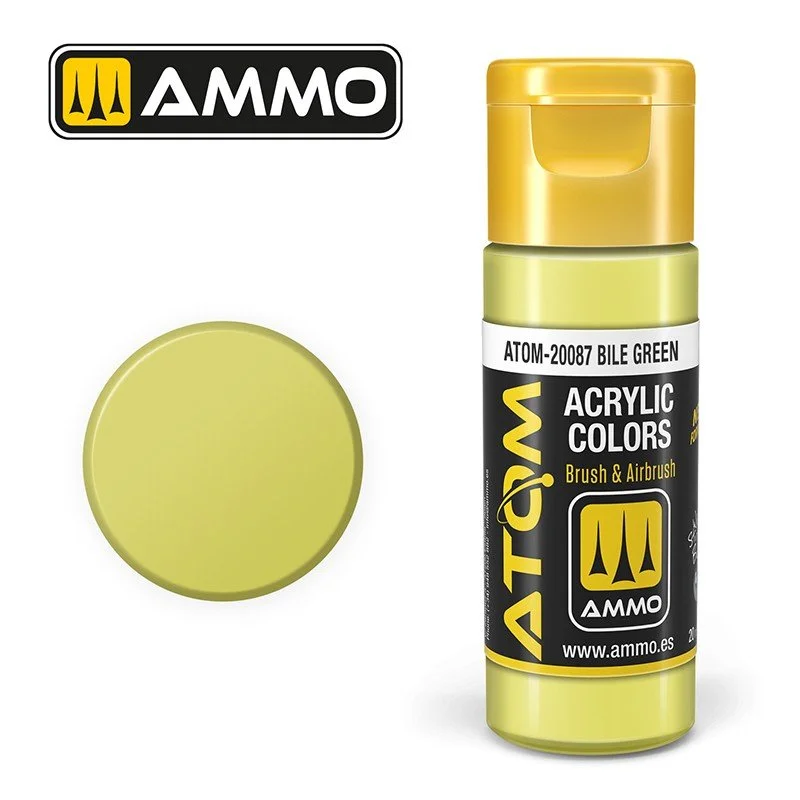 AMMO ATOM ACRYLIC COLOR 20mL Bile Green (FS35540) #ATOM-20087
