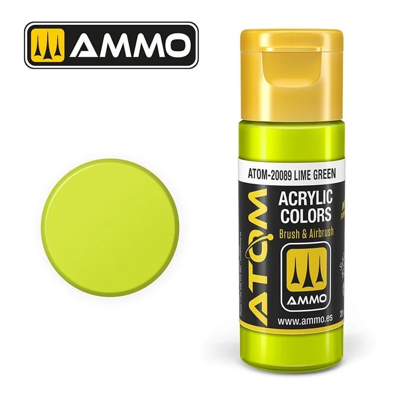 AMMO ATOM ACRYLIC COLOR 20mL Lime Green#ATOM-20089