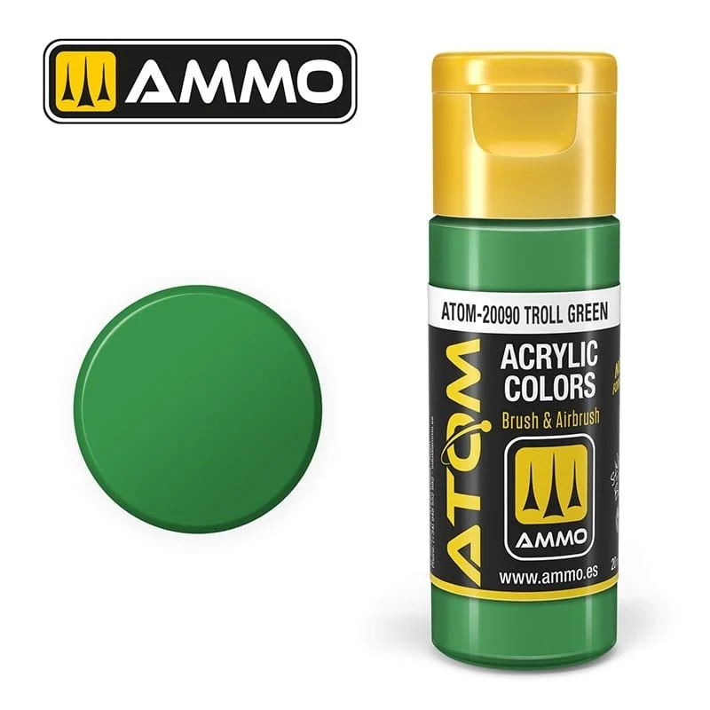 AMMO ATOM ACRYLIC COLOR 20mL Troll Green #ATOM-20090