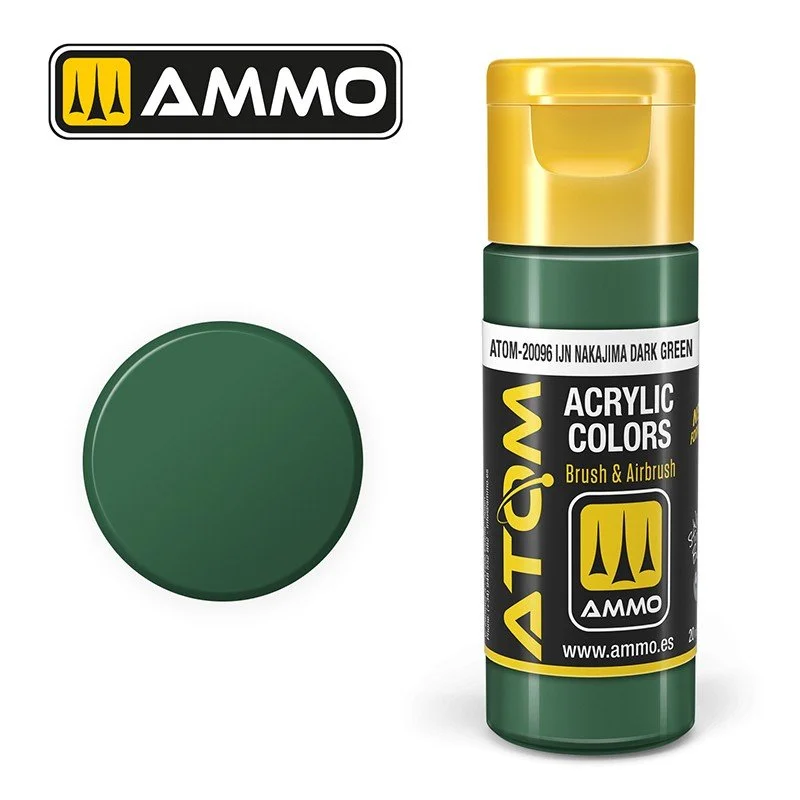 AMMO ATOM ACRYLIC COLOR 20mL IJN Nakajima Dark Green #ATOM-20096