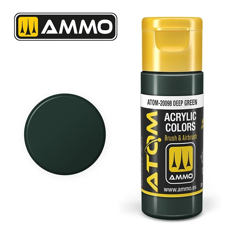 AMMO ATOM ACRYLIC COLOR 20mL Deep Green #ATOM-20098