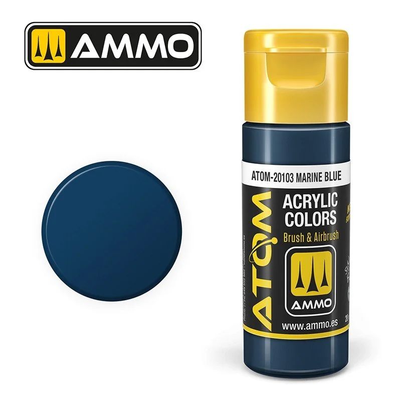 AMMO ATOM ACRYLIC COLOR 20mL Marine Blue (FS35042) #ATOM-20103
