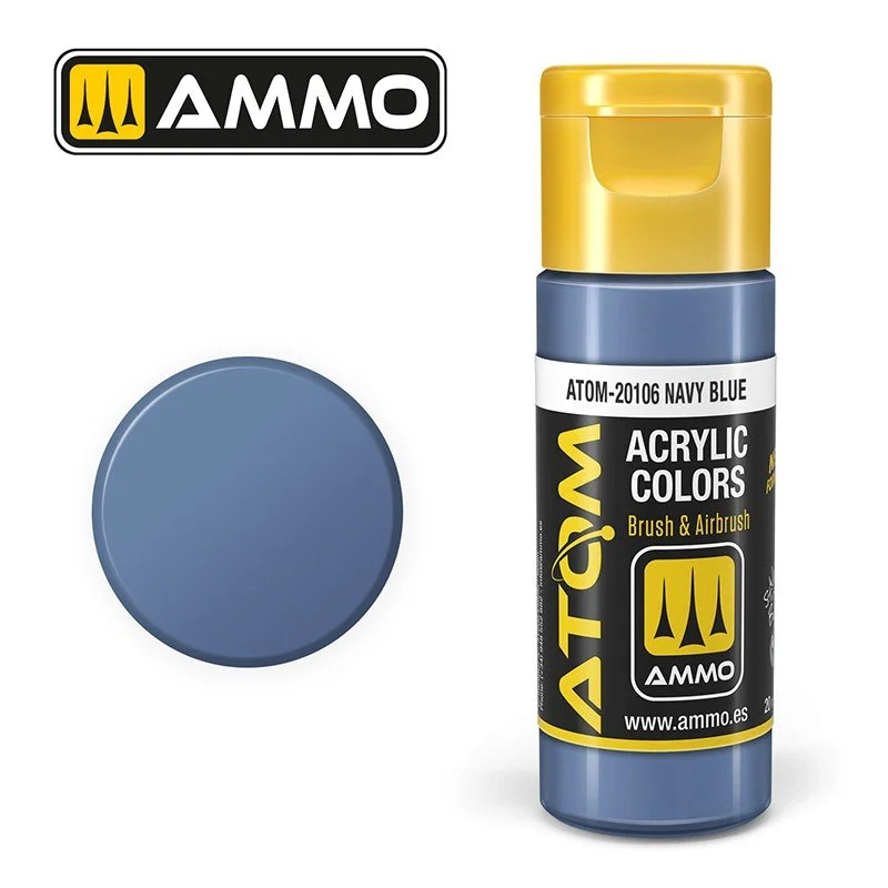AMMO ATOM ACRYLIC COLOR 20mL Navy Blue (FS35231) #ATOM-20106