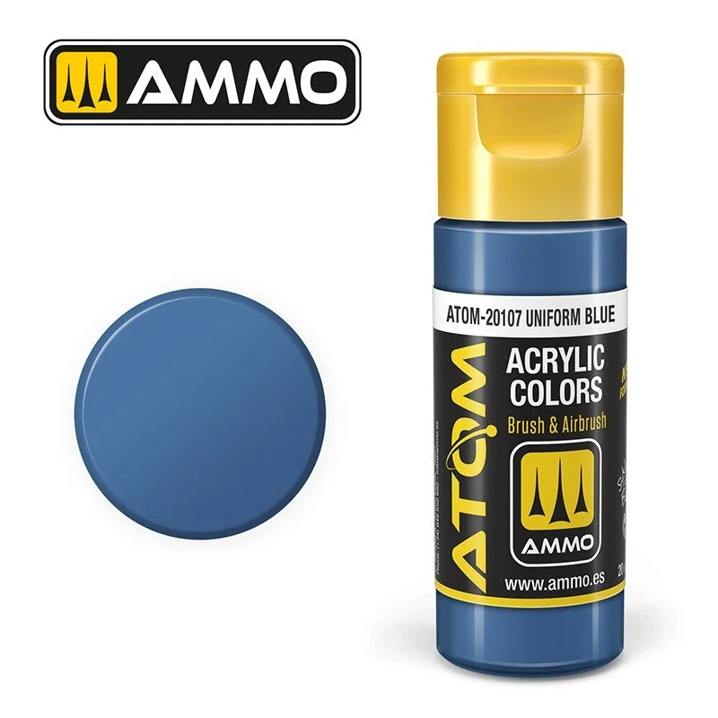 AMMO ATOM ACRYLIC COLOR 20mL Uniform Blue (FS15123) #ATOM-20107