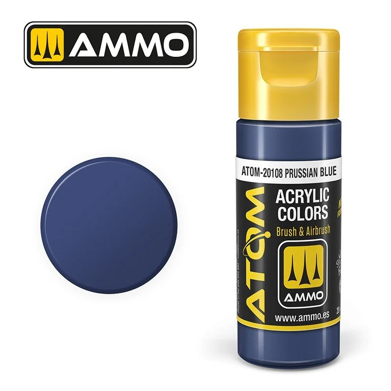 AMMO ATOM ACRYLIC COLOR 20mL Prussian Blue (FS25056) #ATOM-20108