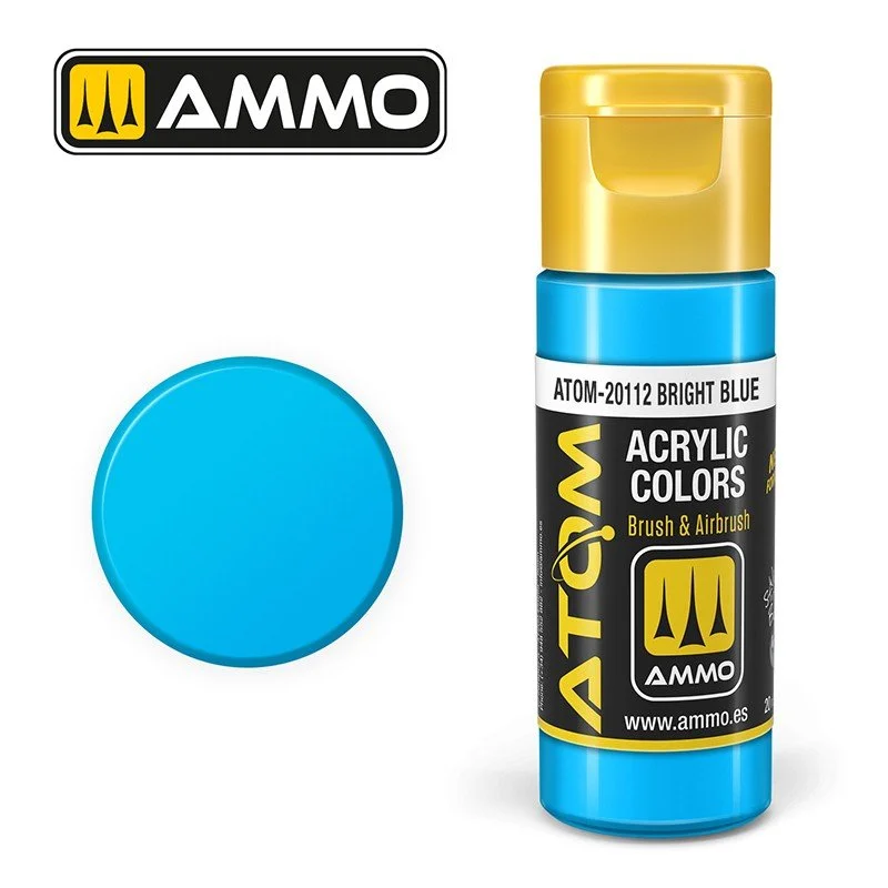 AMMO ATOM ACRYLIC COLOR 20mL Bright Blue (FS35260) #ATOM-20112