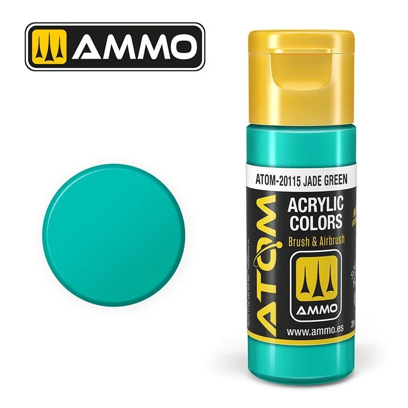 AMMO ATOM ACRYLIC COLOR 20mL Jade Green #ATOM-20115