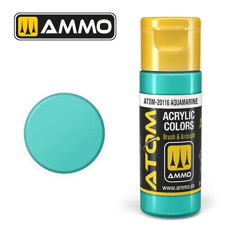 AMMO ATOM ACRYLIC COLOR 20mL Aquamarine #ATOM-20116