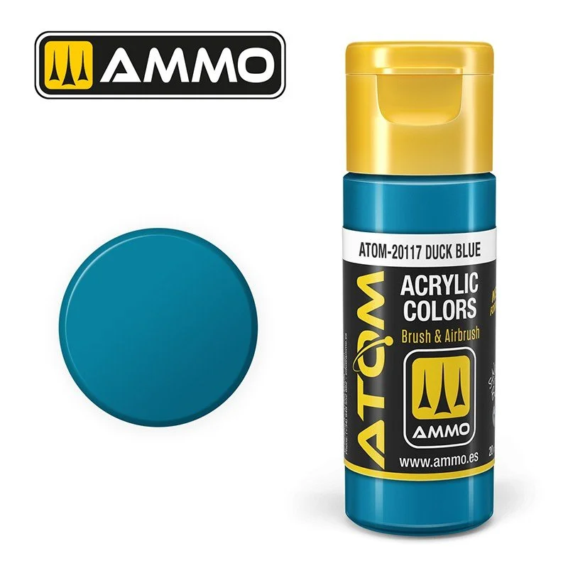 AMMO ATOM ACRYLIC COLOR 20mL Duck Blue #ATOM-20117