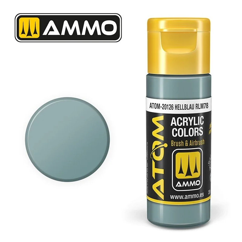 AMMO ATOM ACRYLIC COLOR 20mL Hellblau (FS35414) #ATOM-20126