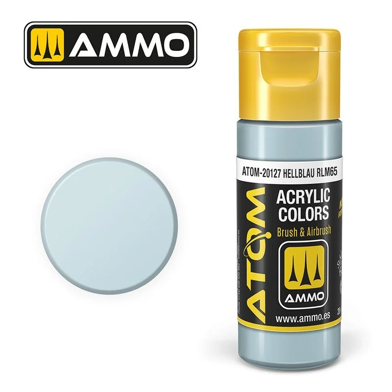 AMMO ATOM ACRYLIC COLOR 20mL Hellblau RLM65 (FS35352) #ATOM-20127