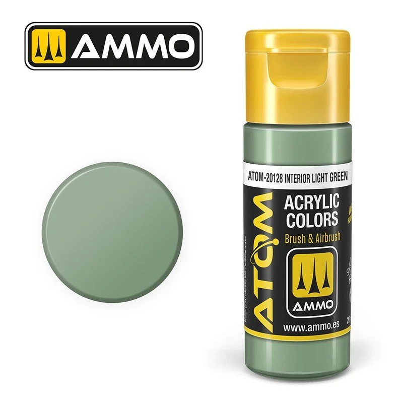 AMMO ATOM ACRYLIC COLOR 20mL Interior Light Green (FS34226) #ATOM-20128