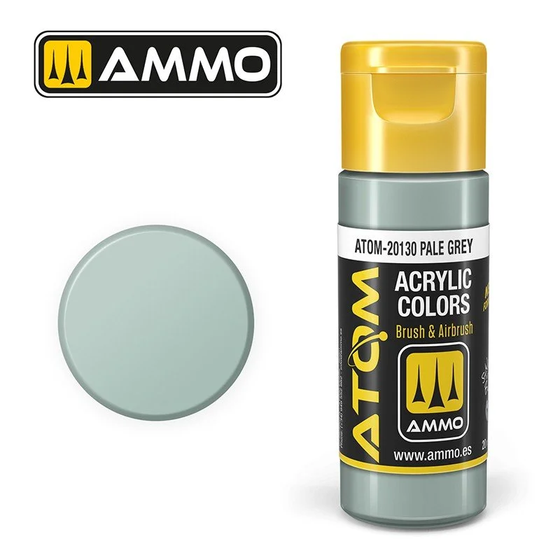 AMMO ATOM ACRYLIC COLOR 20mL Pale Grey (FS36480) #ATOM-20130