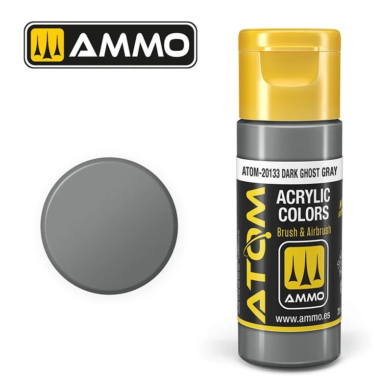 AMMO ATOM ACRYLIC COLOR 20mL Dark Ghost Gray (FS36320) #ATOM-20133