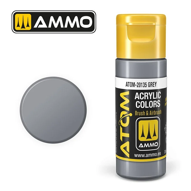 AMMO ATOM ACRYLIC COLOR 20mL Grey (FS36251) #ATOM-20135
