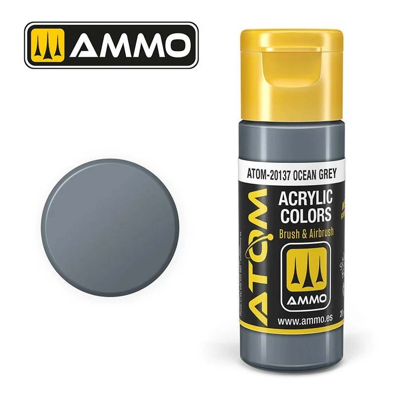 AMMO ATOM ACRYLIC COLOR 20mL Ocean Grey (FS36270) #ATOM-20137