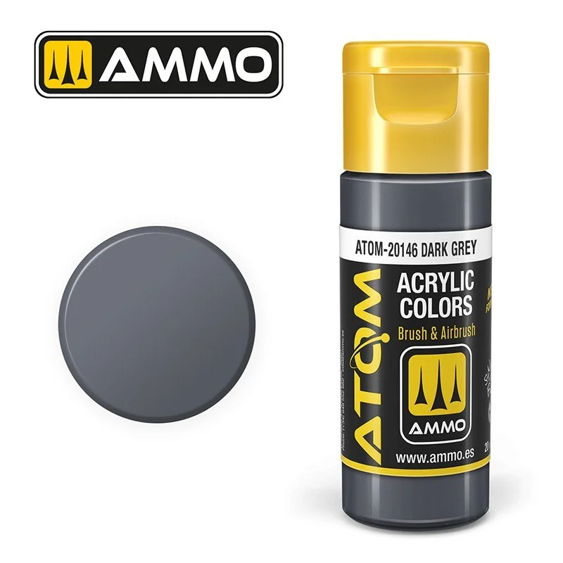 AMMO ATOM ACRYLIC COLOR 20mL Dark Grey (FS36152) #ATOM-20146