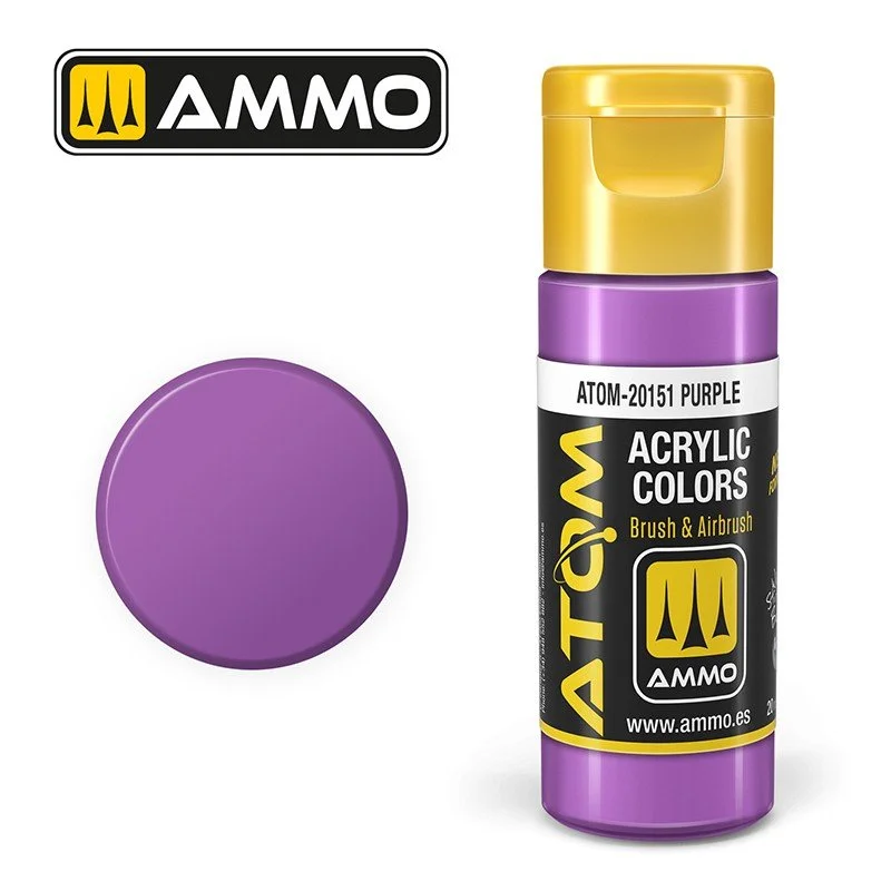 AMMO ATOM ACRYLIC COLOR 20mL Purple (FS37142) #ATOM-20151