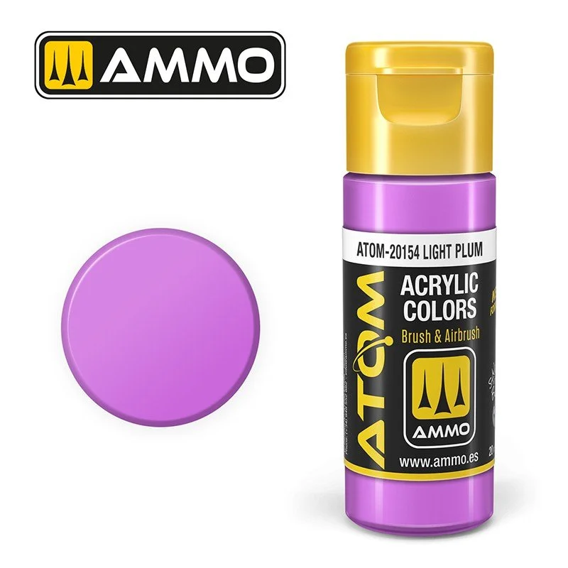 AMMO ATOM ACRYLIC COLOR 20mL Light Plum #ATOM-20154