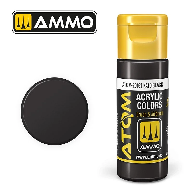 AMMO ATOM ACRYLIC COLOR 20mL NATO Black #ATOM-20161