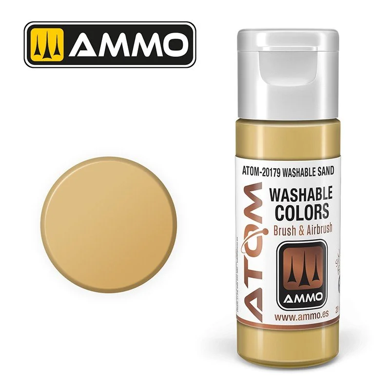 AMMO ATOM ACRYLIC COLOR 20mL WASHABLE Sand #ATOM-20179