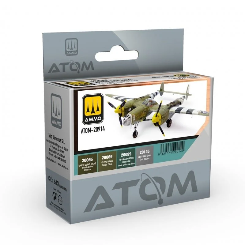 Ammo ATOM WWII USAAF Acrylic Pain Set (4 Colors) #20914