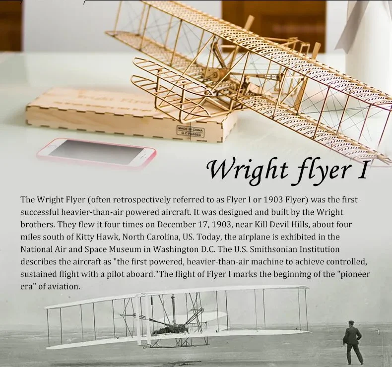 1/24 Dancing Wings Hobby Wright Flyer-1 Wood Kit VC01 500mm (19.7")