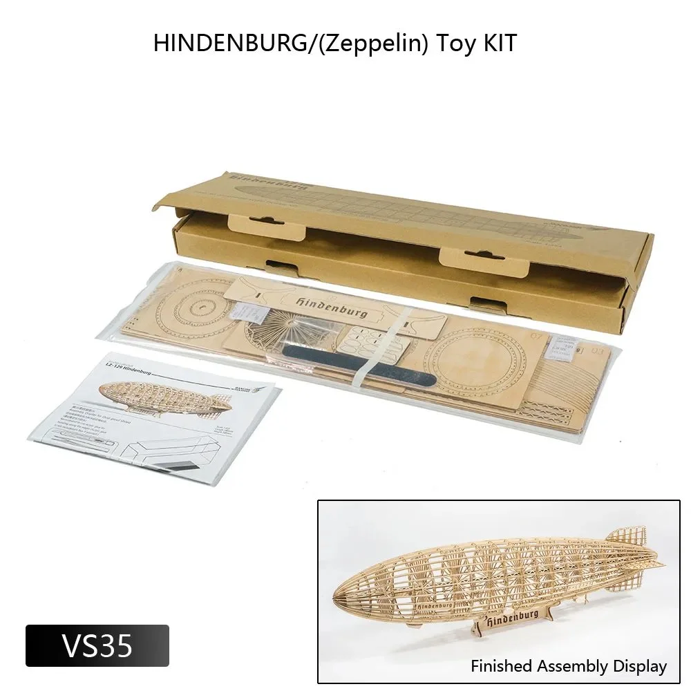 1/453 Dancing Wings Hobby Hindenburg Wood Kit VS36 with Dust Shield 540mm (21.3")