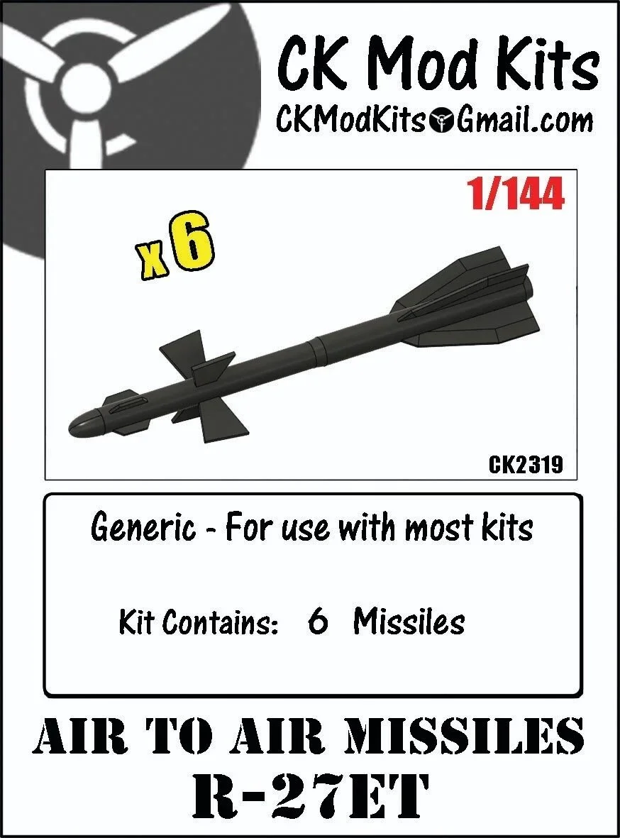 1/144 CK Mod Kits Air to Air Missiles R-27ET (Alamo-D) #CK2319