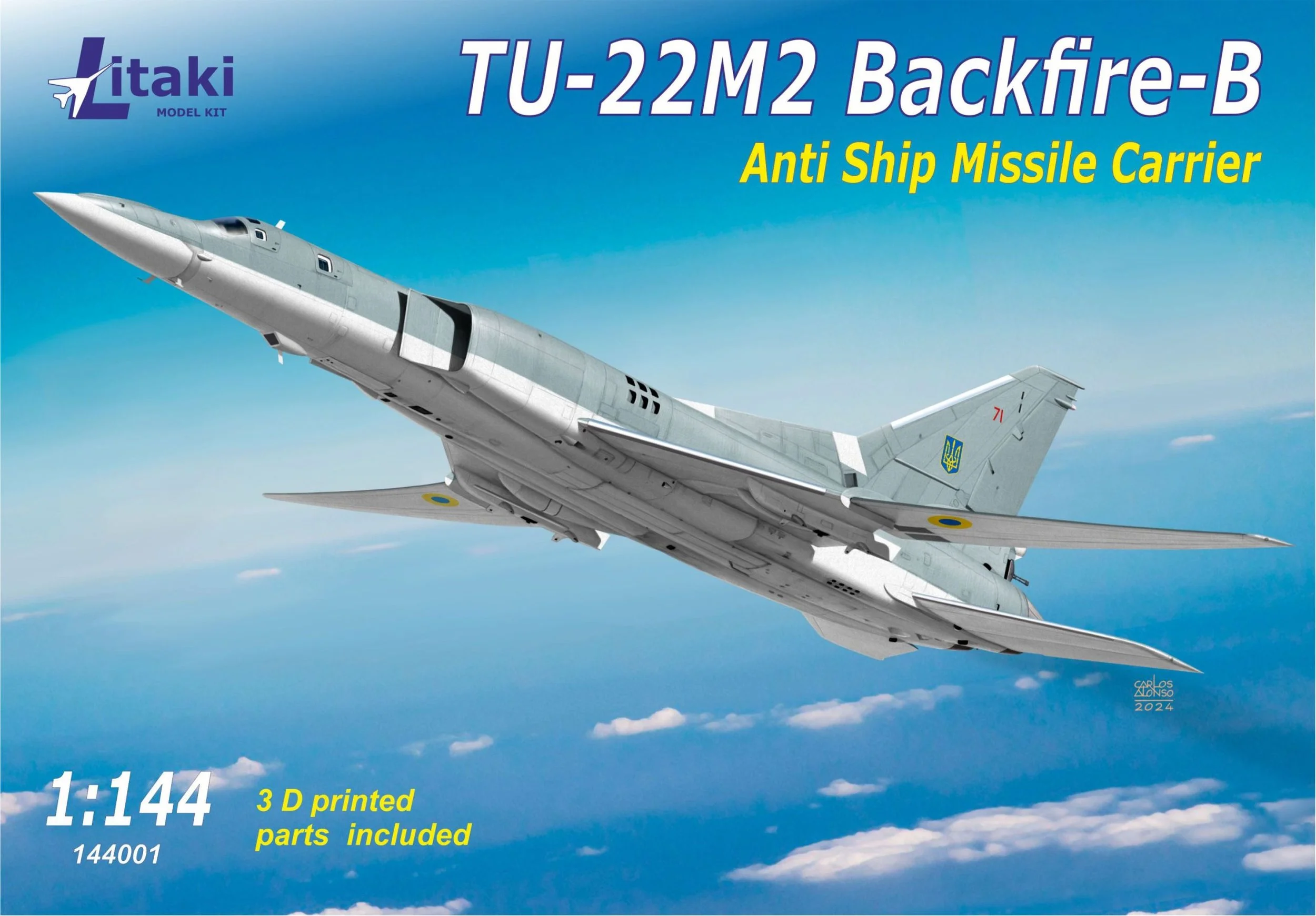 1/144 Litaki TU-22M2 Backfire-B Anti-Ship Missie Carrier #144001