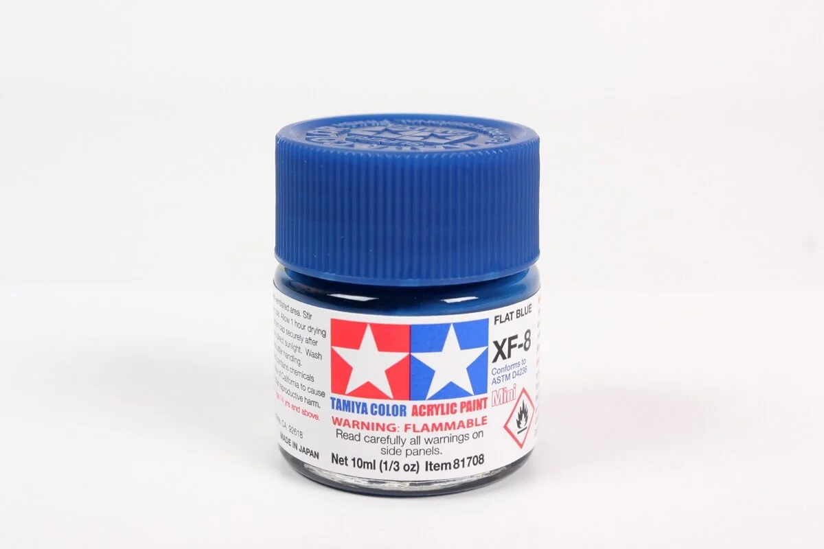 Tamiya 10ml-1/3oz Acrylic Mini XF-8 Flat Blue