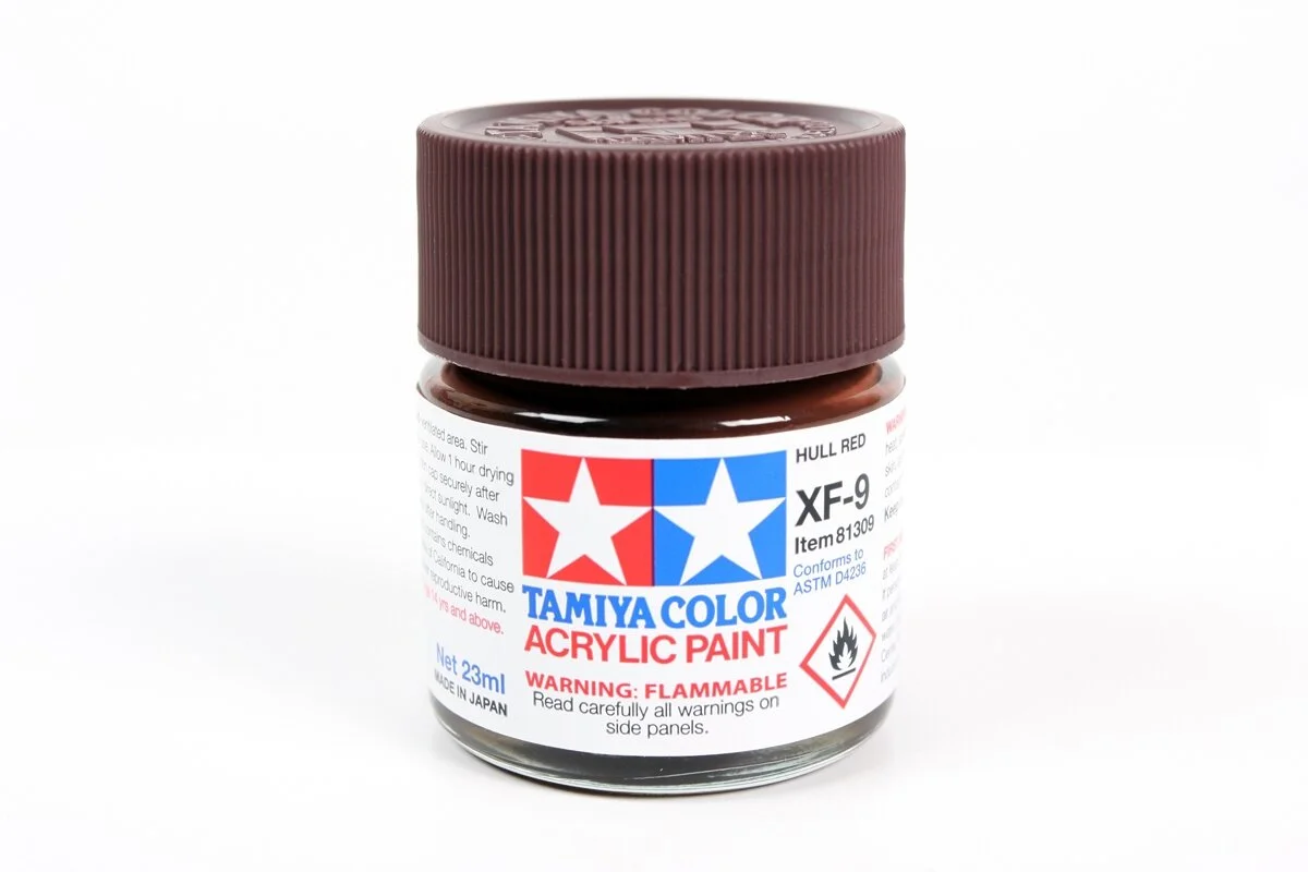 Tamiya 10ml-1/3oz Acrylic Mini XF-9 Hull Red